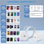 [Apple Qi2.2 Certified]Magnetic Wireless Charger, 10FT 25W iPhone Magsafe Charger Fast Phone Charging Pad Wireless Magnetic Braid Cable Charge for iPhone 17/17 Pro/17 Pro Max/Air/16 ProMax/15/14/13/12