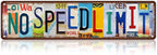 Vintage No Speed Limit Wall Decor Street Signs Home Bar Coffee Metal Tin Signs 16 x 4 Inches