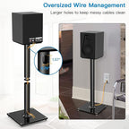 PERLESMITH Universal Floor Speaker Stands for Surround Sound up to 22LB, 27.56 Inch Bookshelf Speaker Stand for Klipsch, Polk, Yamaha & Other Large Satellite, Bookshelf Speakers, Studio Monitors,1 P