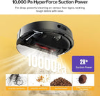 roborock Q7 M5+ Robot Vacuum and Mop, Upgraded from Q5 Max+, Up to 7-9 Weeks Self-Empty, 10000Pa Suction, Dual Anti-Tangle System for Pet Hair & Carpet, PreciSense LiDAR Navigation, App Control, Black