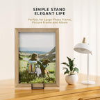 IPAME 8 Inch Large Plate Stands for Display - Metal Square Wire Plate Holder Display Stand + Picture Stand for Book, Platter, Plaque, Photo Easel (2 Pack)