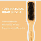 SWEET VIEW Boar Bristle Slick Back Hair Brush for Smooth Flyaways, Frizz, Sleek Ponytail, Buns and Edge Baby Hair, Teasing | Gel Comb Styling Accessories for Girls, Kids and Women