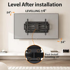 IWORKBOARD Full Motion 75 85 86 90 97'' TV Wall Mount Bracket, Loads 150 lbs Heavy Duty TV Mount, Swivel Tilt Extension Level, Complete Metal Bars & Wall Plate, up to 600x400mm VESA & 24'' Wood Studs