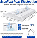 JTT LED Linear High Bay Light, 5000K Daylight 150W 21000LM 1.35FT Shop Light Commercial 360° Adjustable Tilt Hanging LED High Bay Shop Lighting Fixtures for Garage, ETL 1-Pack