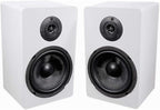 Rockville Pair RockShelf 64W V2 400w White 6.5" Bookshelf Speakers, 4 Ohm, Kevlar Woofer, Silk Dome Tweeter, Wall-Mountable, for Home Theater and Stereo Audio
