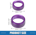 A ABSOPRO Car Air Conditioner Knobs Decals AC Radio Switch Knob Cover for Dodge Durango 2014-2020 for Jeep Cherokee Grand Cherokee 2014-2021 Purple (Set of 3)