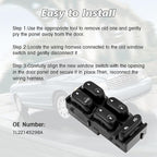 Ford Power Window Switch Replacement for 2002 2003 2004 Ford F250 F350 F450 F550,2002-2003 Explorer, 2002-2005 Excursion Mercury Mountaineer Replacement Button Windows Switches - OE 1L2Z14529BA