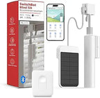 SwitchBot Blind Tilt Motorized Blinds with Remote, Automatic Blind Opener and Closer, Solar Powered, Light Sensing Control, Add Hub Mini to Make it Compatible with Alexa & Google Home