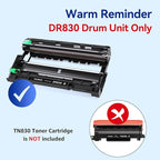 Valinkso DR830 Drum Unit 2 Pack Compatible for Brother DR830 Drum DR 830 TN-830 TN830 Drum Unit use with HL-L2460DW DCP-L2640DW HL-L2480DW HL-L2400D HL-L2405W MFC-L2820DW MFC-L2807DW(Not Toner)