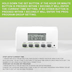 BN-LINK Indoor Digital Timer Outlet,24 Hour Light Timer Easy Programmable,Mini 2 Prong Plug in Timers for Electrical Outlets,Lamps,Fans,2 On/Off Programs,2 Pack,15A/1875W, ETL Listed
