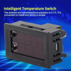 Fayelume Temperature Controller, Digital Display DC 12V Thermostat, -50 to 110 Celsius Programmable Temperature Sensor for Home, Heater, Equipment Case