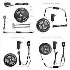 Sensky 19.7ft/6m Motion Activated LED Strip Light Kit with FCC Listed Adapter for Gun Safe, Under Cabinet, Under Bed, Pantry, Kitchen, Stairway, Closet Lighting (White 6000-6500K)