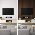2-Pack Acoustic Wood Slat Panels - Soundproof Wall Paneling for Interior Decor