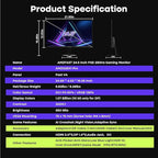 Amzfast 24.5 Inch FHD 280Hz/240Hz Gaming Monitor, 1ms Adaptive Sync, 3000:1, 10 Bit, 126% sRGB, 2*HDMI 2.0 & 2* DP1.4, TÜV Rheinland Eye Care,2 Year Warranty Exchange (HDMI & DP Dual Cable)