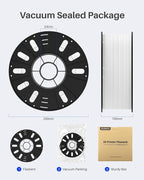 ELEGOO PLA Filament 1.75mm White 3KG, 3D Printer Filament Dimensional Accuracy +/- 0.02mm, 3kg Large Spool(6.6lbs) Fits for Most FDM 3D Printers