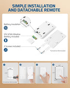 DEWENWILS Wireless Remote Wall Switch and Outlet, Plug in Remote Control Outlet Light Switch for Lamp, Fans, No Wiring, Expandable, 100ft RF Range, ETL Listed (2 Switches and 1 Receiver)