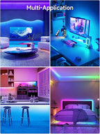 KANTUTOE TV LED Lights, 13.1ft LED Lights for 43-65in TVs, RGB TV Backlight Behind with Music Sync Bluetooth APP and Remote Control Strip Light USB Powered for Bedroom Gaming Room Decor
