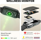 Fitness Tracker (Answer/Make Call)，Smart Watch 24/7 Heart Rate Spo2 Blood Oxygen Monitor Sleep Tracker, 120 Sports Modes Pedometer Calorie Step Tracker, Waterproof Activity Tracker for Women Men Black