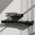 PzewMo Floating Metal Wall Mount Shelf,Shelf for Projector,TV Cable Box,Router,Speaker,Sound Bar,Camera,Gaming,Decor Display (1, Medium)