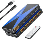 ALYYDBG 8k@60Hz HDMI 2.1 Switch 5 in 1 Out Supports 4K@120Hz HDR10+ HDCP 2.3 VRR, HDMI Switch Compatible with PS4/5 Xbox Nienteen Swtich Roku Fire Stick Apple TV to Connect Your TV Monitor Projector