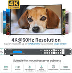 MT-VIKI 4K HDMI Matrix Extender 4x4 4K60Hz 4:4:4 Over CAT6/7/8 Cable, Matrix Splitter & Switcher with 4 POC Receivers + 4 Loop Out, Web GUI, RS232, Up to 230FT (70m)