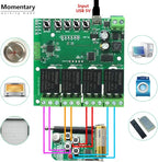 Newgoal 4-Channel WiFi Smart Switch Relay Module, TUYA/Smart Life App for Smart Home Remote Control, Momentary Time Adjustable, Compatible with Alexa/Google Assistant