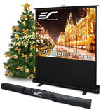Elite Screens ezCinema 2, Portable Manual Floor Pull Up Scissor Backed Projector Screen, 84-Inch, Home Theater Movie Office Classroom Projection Carrying Bag, US Based Company 2-YEAR WARRANTY, F84XWV2