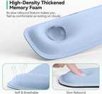 TECKNET Ergonomic Keyboard Wrist Rest and Mouse Pad, Foldable Memory Foam Wrist Rest for Computer Keyboard, Durable Mousepad for Computer Laptop Mac, Lightweight for Easy Typing and Pain Relief, Blue