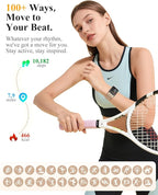 ChronArk Fitness Tracker Watch for Women Men, Step Counter Compatible with iPhone Android, IP68 Waterproof Activity Tracker with Sleep Monitor, 110+ Sports Pedometer (Minimalist, Duskgold, 1.57)