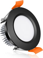 inShareplus 2 Inch LED Recessed Lighting, Black Downlight Dimmable 3W (35W Equivalent), 3000K Warm White, CRI80, Recessed Light Fixtures with LED Driver （1 Pack）