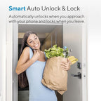 ULTRALOQ U-Bolt Pro WiFi Smart Lock with Handle, Fingerprint Keyless Entry Door Lock Set with Lever, Smart Deadbolt Locks for Front Door, Auto-Lock, Auto Unlock, App Remote Control, ANSI Grade 1
