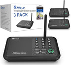 Intercoms Wireless for Home, 5280 Feet Long Range Wireless Intercom System for House, 10 Channels Intercoms System for Business, Room to Room Intercom System with Monitor for Elderly LD666-3P