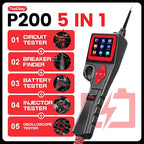 TopDiag P200 Power Circuit Probe Kit - Automotive Circuit Tester with 2024 Online Update, 9~30V Voltage Range, Multimeter, Relay Test, Fuel Injector Tester, Activating Component, Oscilloscope Mode