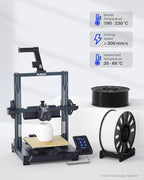 ELEGOO PLA Filament 1.75mm Black 3KG, 3D Printer Filament Dimensional Accuracy +/- 0.02mm, 3KG Large Spool(6.6lbs) Fits for Most FDM 3D Printers