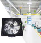 XUFOPLY 12 Inch Exhaust Fan, 110V 125W Wall Mounted Vent Fans 2800RPM Kitchen Bathroom Windows Fan Metal Extractor Fan for Attic, Garage, Window Ventilation (Black, 12 Inch)