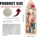 Nuxovilar Ironing Board Cover Needle Cotton 15x54 Inches | Ironing Board Cover and Pad Floral Dress Sewing Design Needle Cotton for Craft Room, Laundry Space, Bedroom