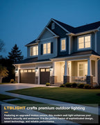 LTBLIGHT 2-Pack Motion Sensor Outdoor Lights with GFCI Outlet Built-in, Exterior Porch Lights Wall Mount with 3 Modes, Anti-Rust Outside Lanterns for Home, Entry, Backyard, Patio, 120V