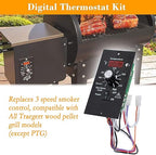 Digital Thermostat Kit Compatible with Traeger Pellet Grills BAC200 BAC388 BAC389 BAC382 Replacement Parts with LED Display Temperature Control Panel & 7" RTD Temperature Sensor Probe BAC236 BAC283