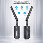 Vrriis Wireless HDMI Transmitter and Receiver,Plug and Play,1080P Wireless HDMI Extender Kit Support 2.4GHz and 5GHz for Streaming Video from Laptop,Pc,TV Box to Monitor,TV,Projector