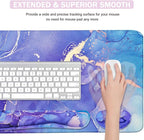 4-in-1 Large Mouse Pad, Keyboard Wrist Rest Pad & Wrist Support Mousepad Set, Extended Desk Pad Waterproof Desk Mat for Home Office Study Game