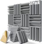 30 Pack Sound Proof Foam Panels for Walls, 12" x 12" x 2" Self-Adhesive Acoustic Panels, High-Density Soundproof Wall Panels for Studio Home and Ceilings (Gray)