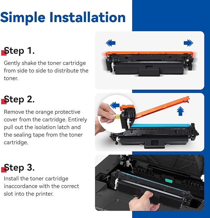 GoFlowmo 210A Toner Cartridge 4 Pack Set Compatible Replacement for HP 210A W2100A W2101A W2102A W2103A Works with HP Color Pro MFP 4301 4201 Series MFP 4301dw 4301fdn 4301fdw 4201dw Printer Color