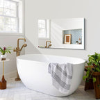 CILIBER Frameless Mirror, 24x40 Inch Rectangle Bathroom Mirrors for Wall, Upgraded Shatterproof Large Vanity Mirror Over Sink with Polished Edge for Bathroom, Bedroom, Living Room and Entryway