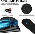 Britimes Blue Black Galaxy Keyboard Mouse Pad Set Desk Ma Space Abstract 4in1 Large Mousepad+Keyboard Wrist Rest+Mouse Wrist Rest+Coaster Ergonomic Design for Home Office Computer 35.4x15.7 inches
