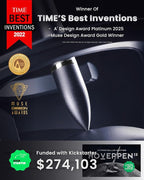 Novium Hoverpen 2.0 Interstellar Edition - Space Black, Unisex, Ballpoint Pen, 23.5 Degree Angle, Schmidt Ballpoint Refill, No Spills, No Spotting, No Explosions