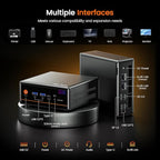 PELADN Ryzen Mini PC 5600H (Beats 5700U/7430U), 32GB Dual Channel RAM, 1TB PCIe3.0 SSD, 2.5“ SATA HDD, Mini Desktop Computer with Dual NIC LAN 2.5Gbe, WiFi6, BT5.2, Type-C