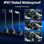 Industrial Borescope Camera with Lighting, 4.3" Borescope, 1080P HD Inspection Camera, 8 LED Lights, 16.4FT Semi-Rigid Cable, IP67 Waterproof Endoscope, Used for Pipes, Automobiles, Sewer