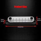 8 x M5 (#10) Studs Power Distribution Block Bus Bar 12V, Ampper 5.9" HD 120A Marine BusBar Battery Distribution Block W/Cover for Car Boat Solar (Black)