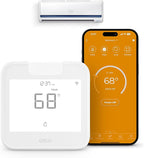 Breez Max | ENERGY STAR CERTIFIED Smart AC Controller | WiFi Thermostat for Mini-Split, Window, Portable ACs/Heat Pumps | AI-Based Tech | Free App, No Subscriptions | Alexa, Google, IFTTT etc. (White)