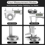 Digital Calipers, Caliper Measuring Tool with Large LCD Screen, Stainless Steel Micrometer Caliper Digital, Auto-Off Feature, Screen Splash Proof, Switch from Inch Metric Fraction (6Inch/150mm)